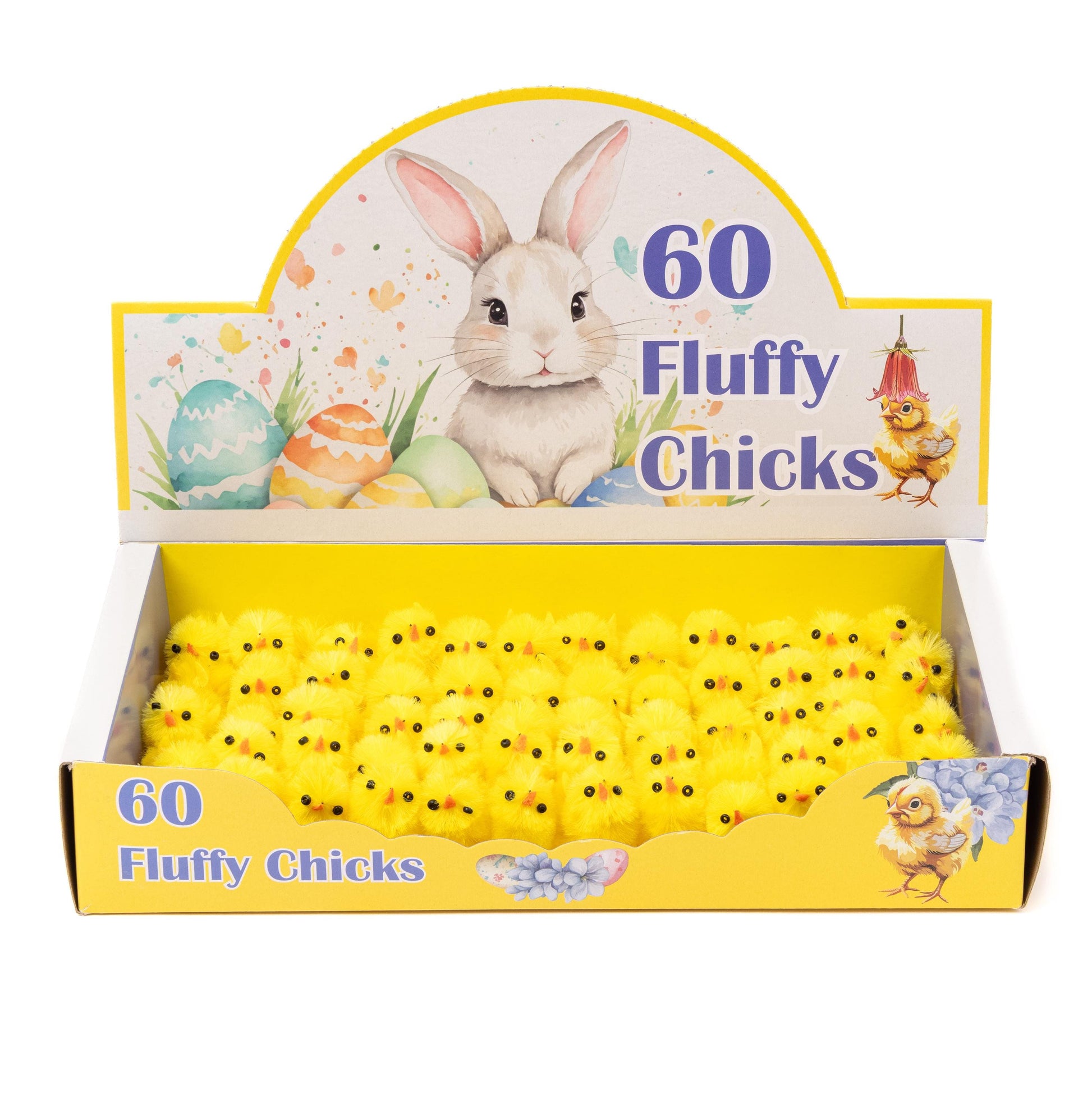 60 Easter Chicks Plush Mini Yellow Bonnet Hat Craft Kids Egg Hamper Decorations Etsy