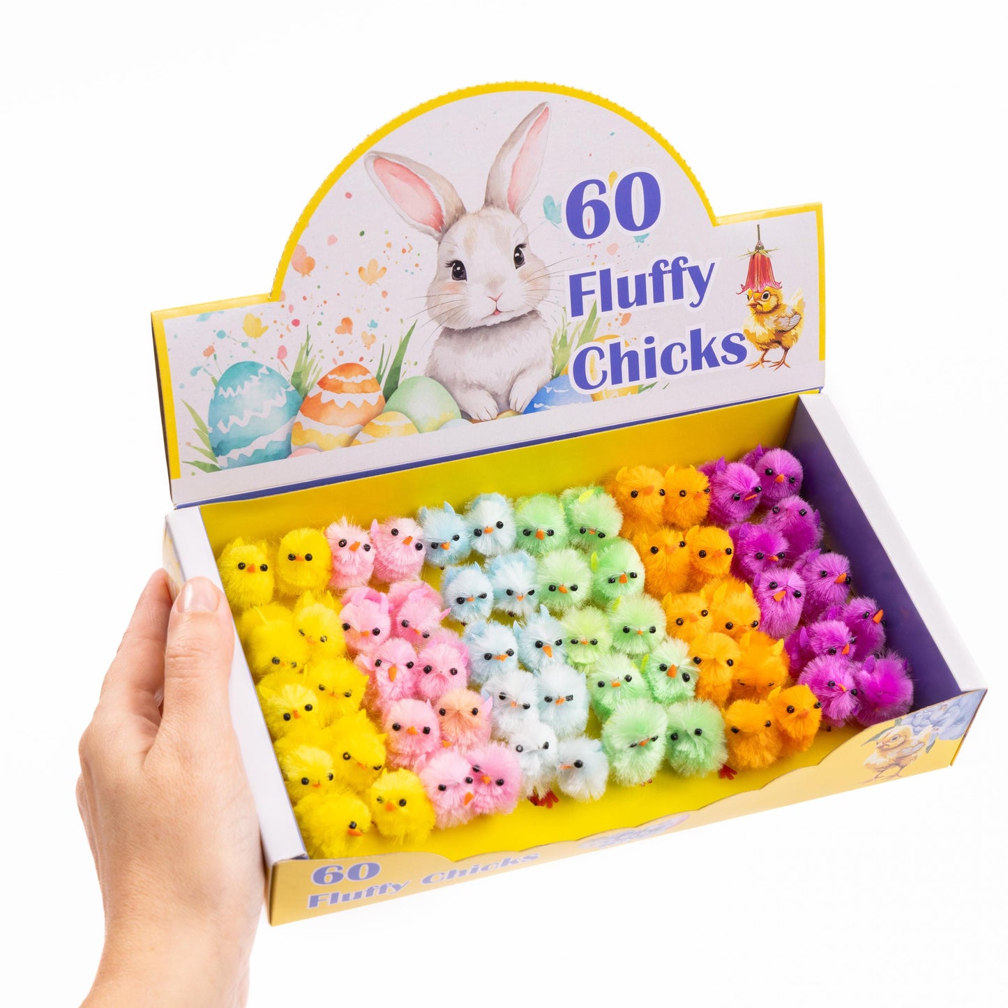 60 Easter Chicks Plush Colourful Bonnet Hat Craft Kids Egg Hamper Decorations Etsy