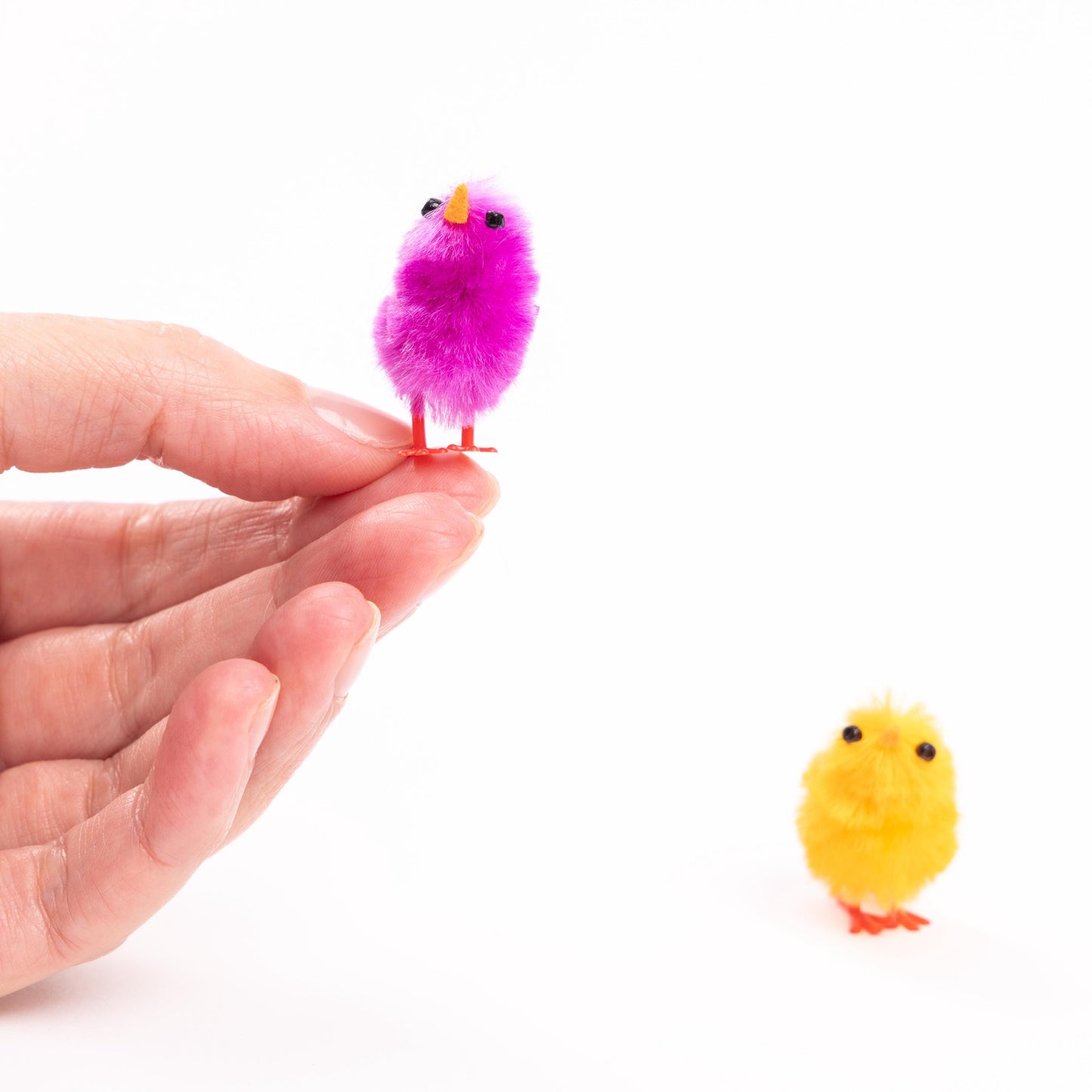 60 Easter Chicks Plush Colourful Bonnet Hat Craft Kids Egg Hamper Decorations Etsy