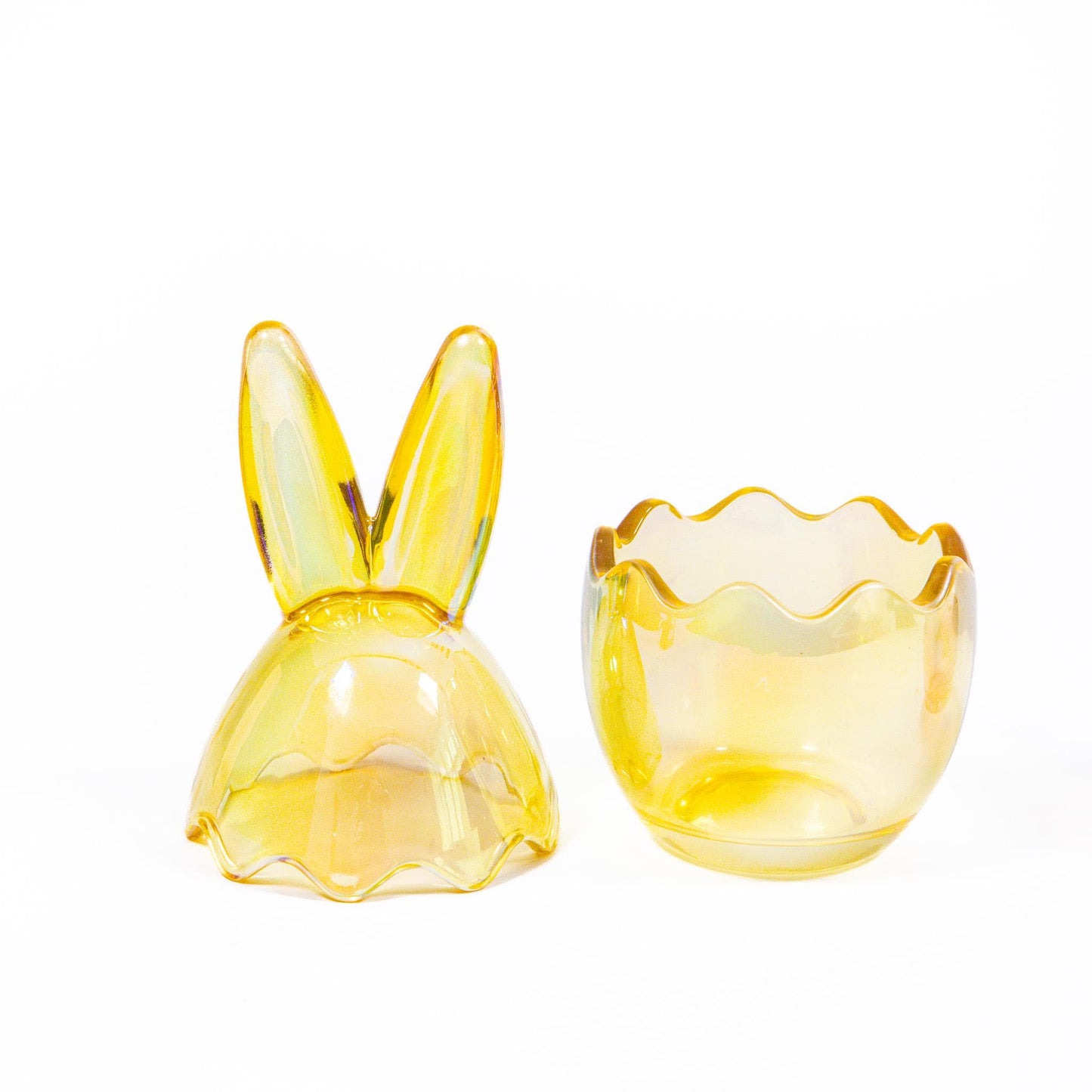 3 Easter Bunny Sweets Jars Set Colourful Glass Candy Holders Rabbit Ears Etsy