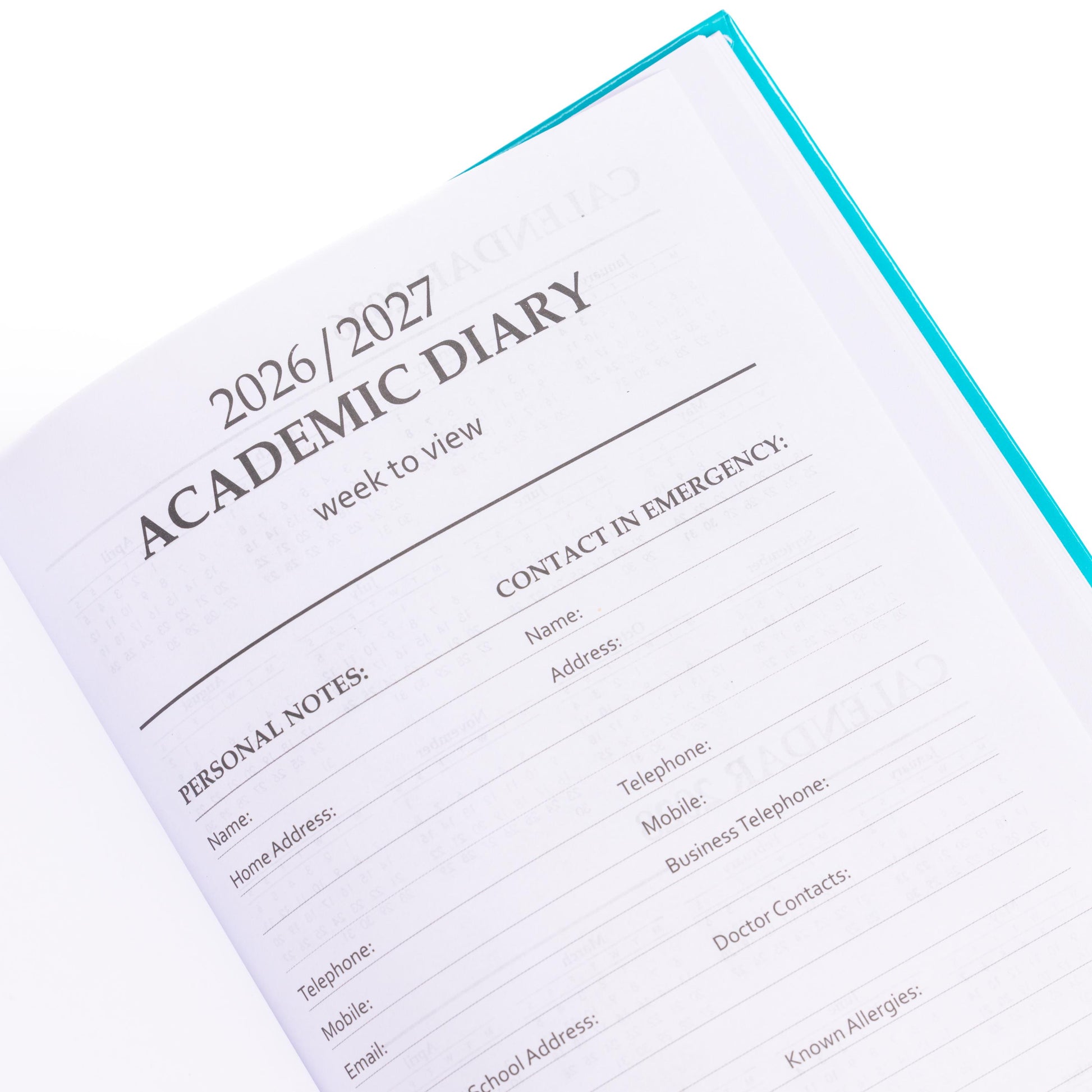 2026-2027 Academic A5 Week to view Diary School Office Mid Year Teacher Hardback Etsy