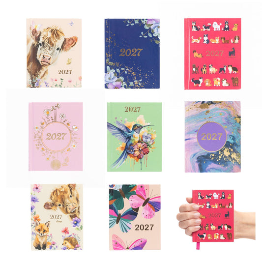 2027 pocket diary Week to View Planner full year Hard back multiple colors Etsy