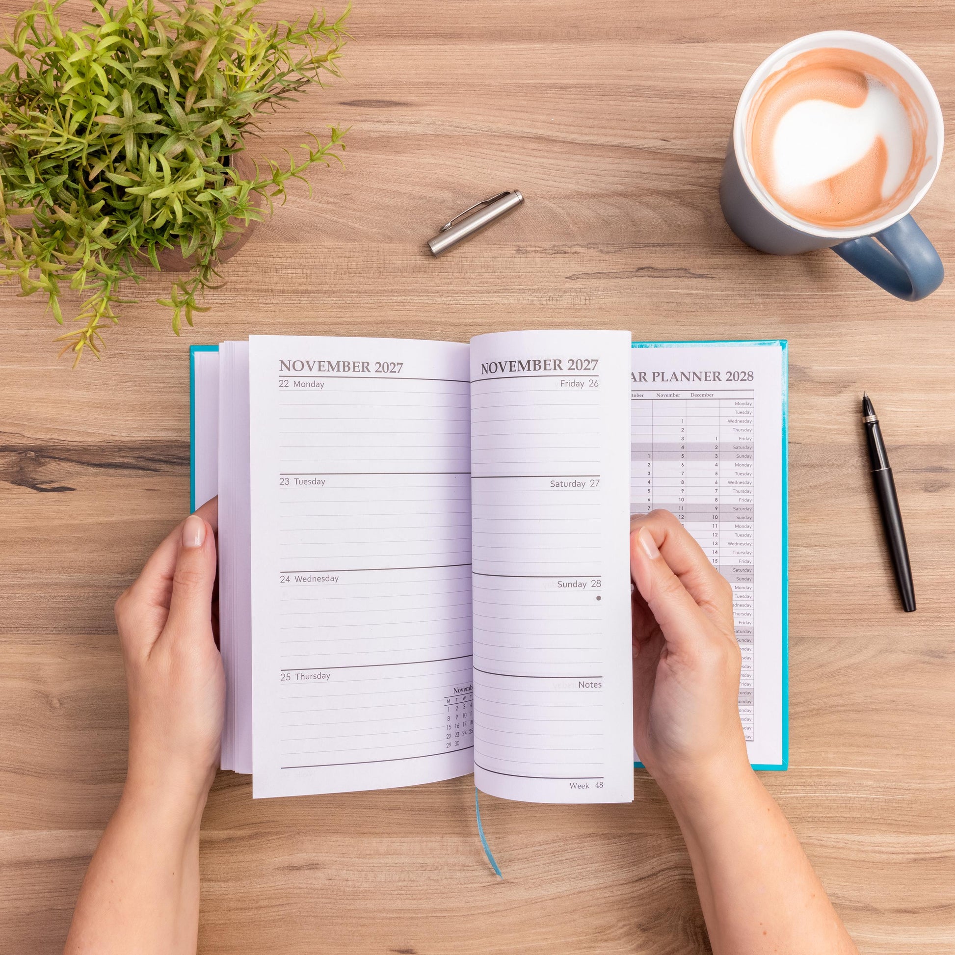 2027 Diary A5 Week to view Full Year Office Organiser Planner Hardback Diaries Etsy