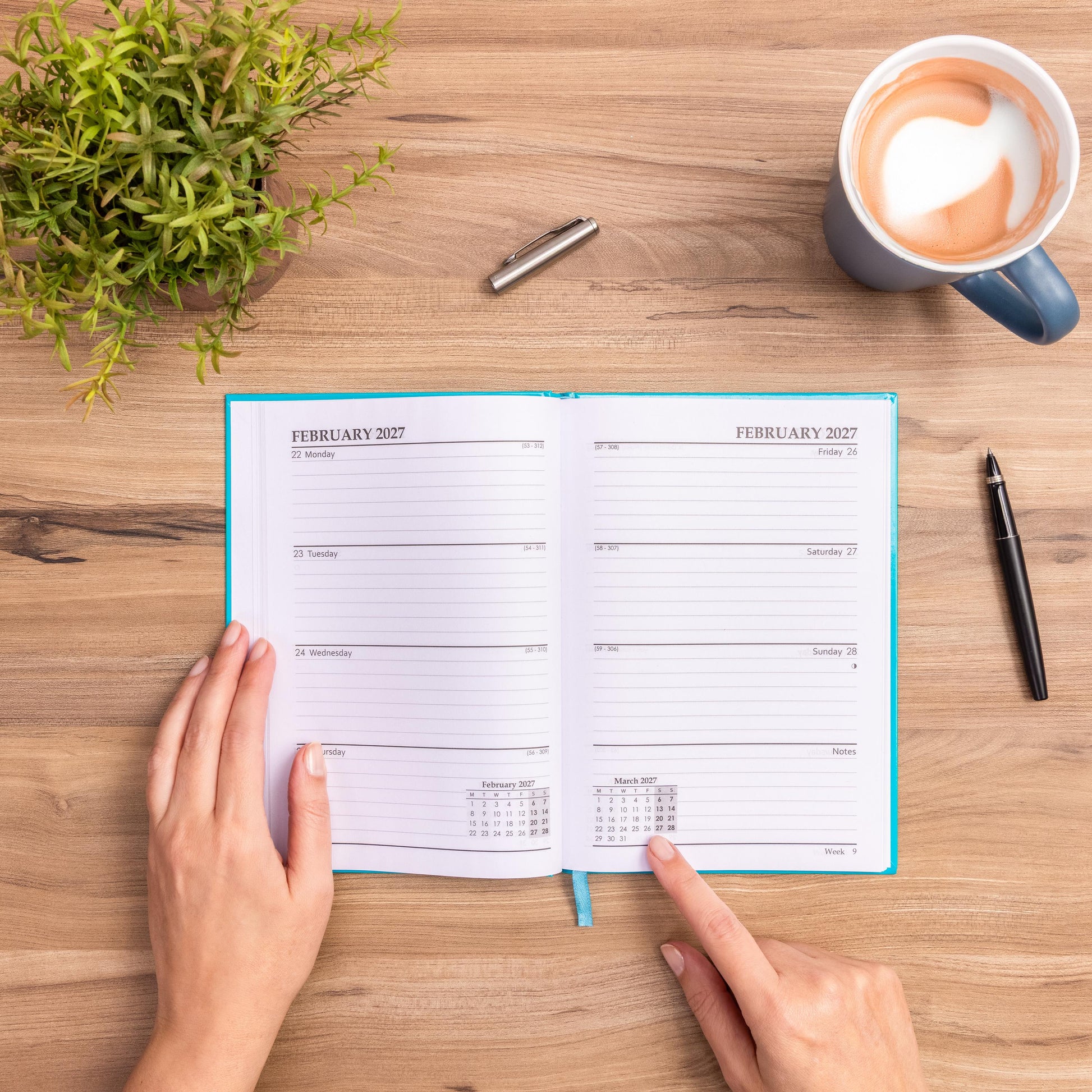 2027 Diary A5 Week to view Full Year Office Organiser Planner Hardback Diaries Etsy