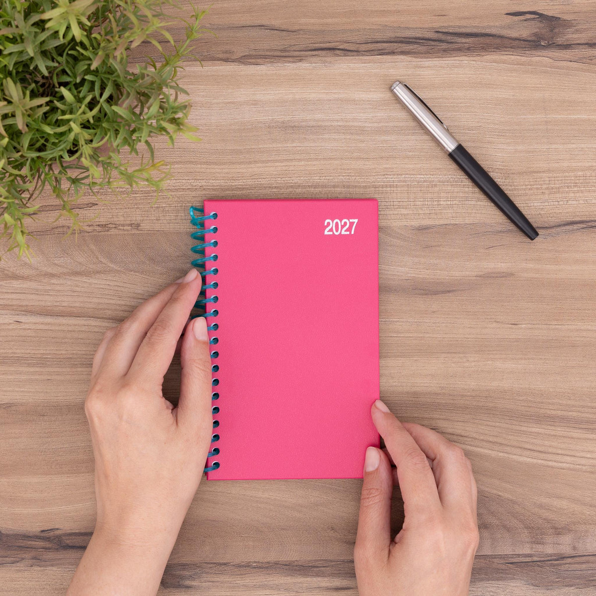 2027 Slim Week To View Diary Full Year Planner Organiser Plastic Spiral Hardback Etsy