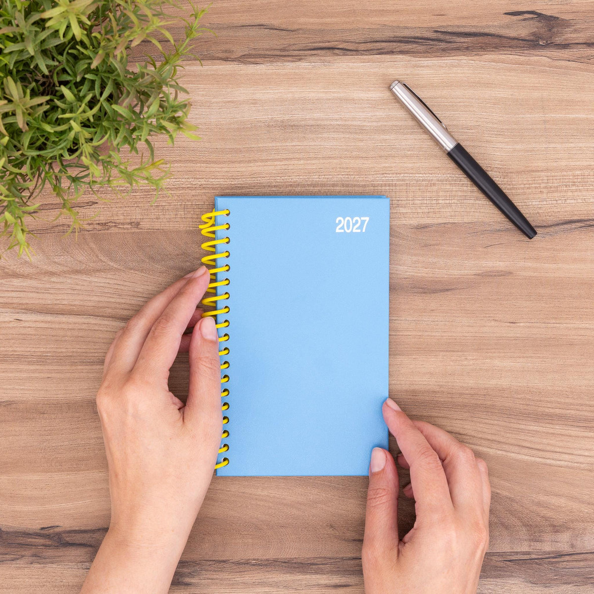 2027 Slim Week To View Diary Full Year Planner Organiser Plastic Spiral Hardback Etsy