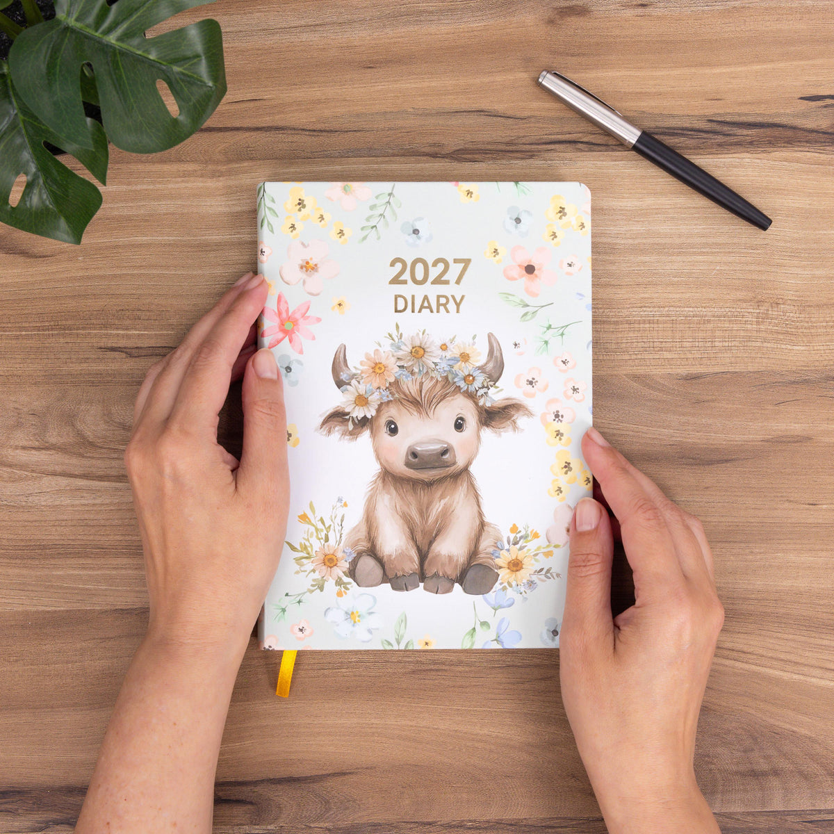 2027 Diary A5 Day to Page Full Year Planner Desk Hardback Luxury Printed Edge Etsy