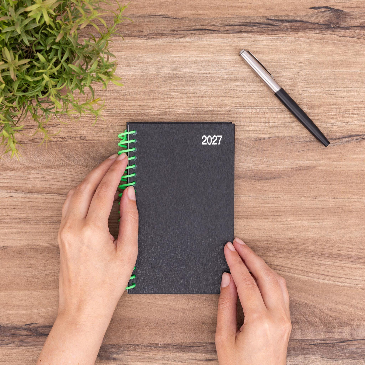 2027 Slim Week To View Diary Full Year Planner Organiser Plastic Spiral Hardback Etsy