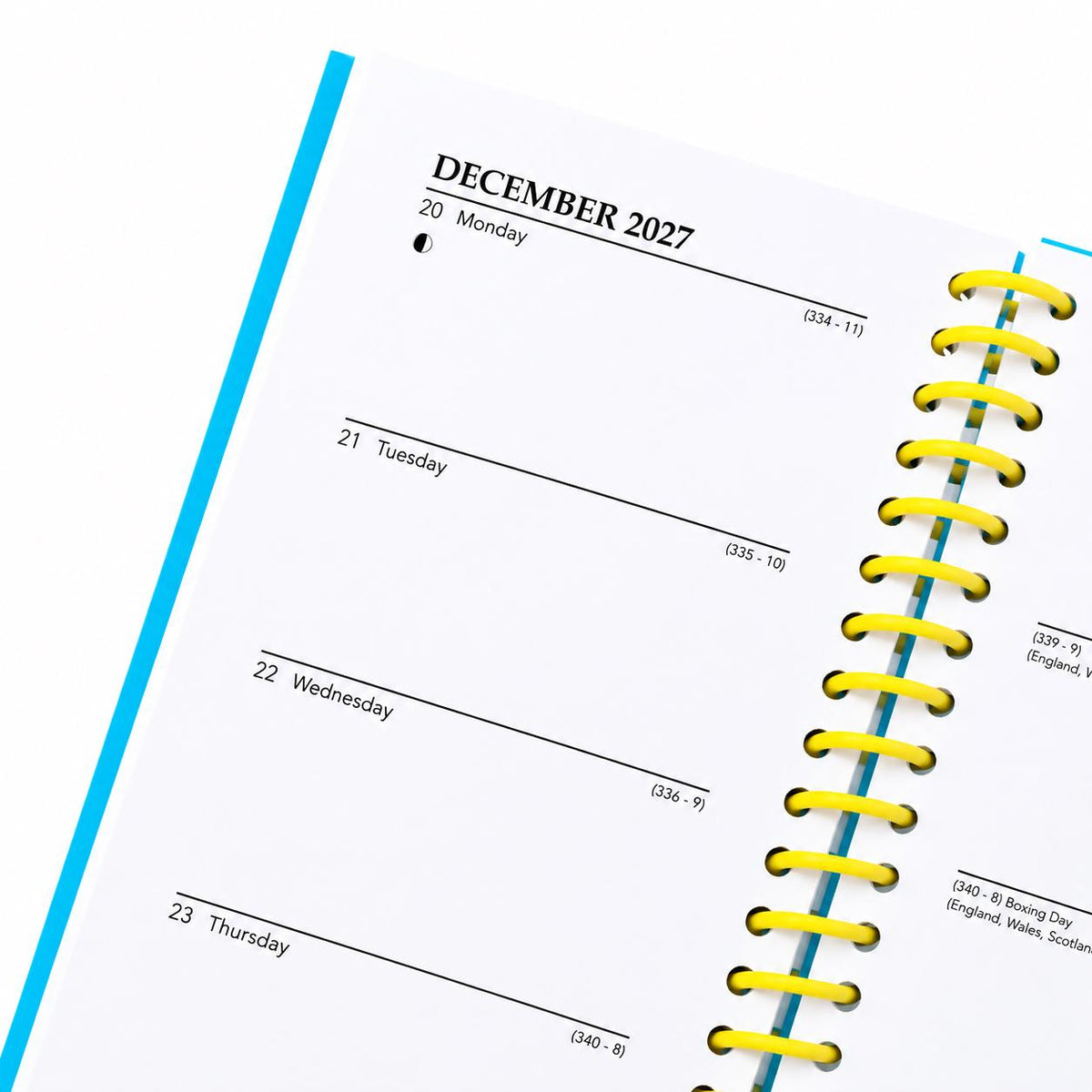 2027 Slim Week To View Diary Full Year Planner Organiser Plastic Spiral Hardback Etsy