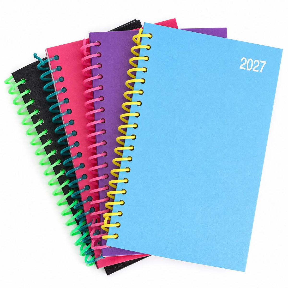 2027 Slim Week To View Diary Full Year Planner Organiser Plastic Spiral Hardback Etsy