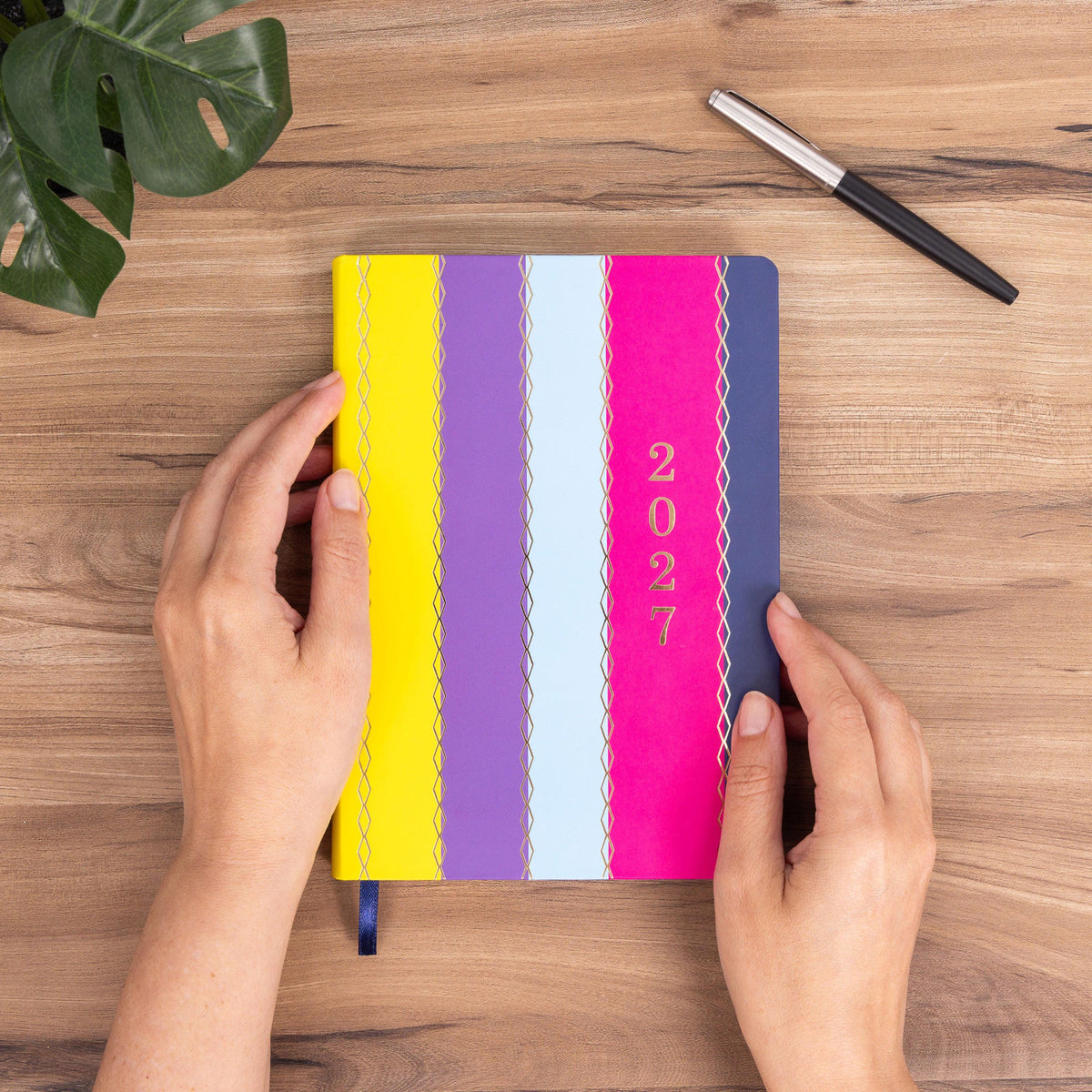 2027 Diary A5 Day to Page Full Year Planner Desk Hardback Luxury Printed Edge Etsy