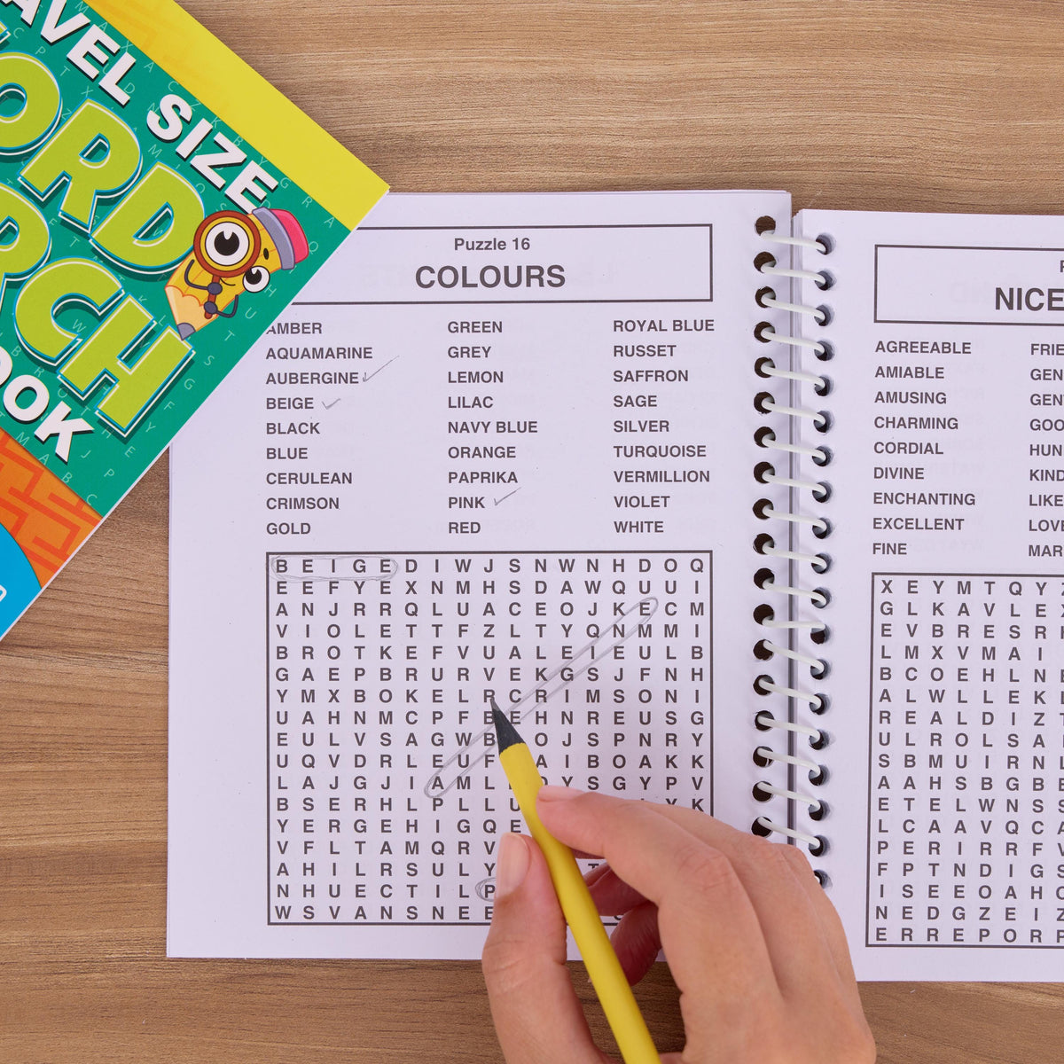 2 Word Search Books Spiral Bound Puzzle Adults Travel Size over 200 Puzzles Etsy