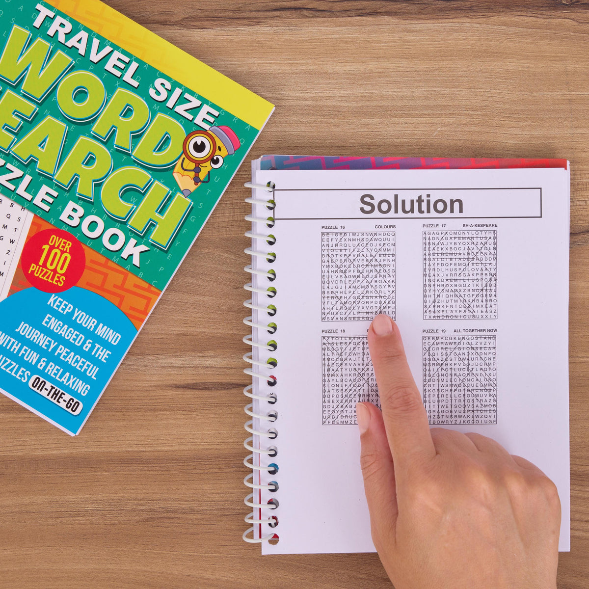 2 Word Search Books Spiral Bound Puzzle Adults Travel Size over 200 Puzzles Etsy