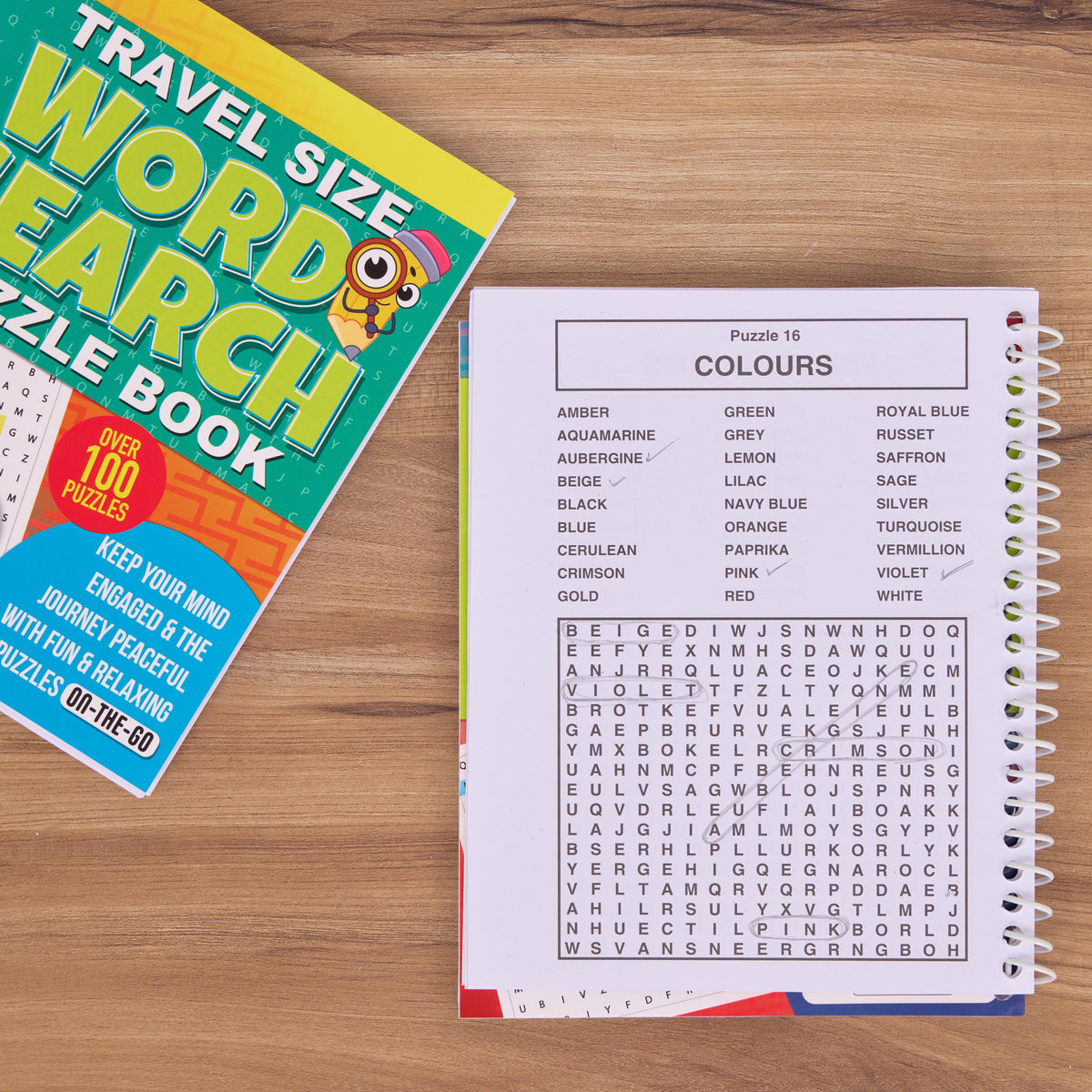 2 Word Search Books Spiral Bound Puzzle Adults Travel Size over 200 Puzzles Etsy