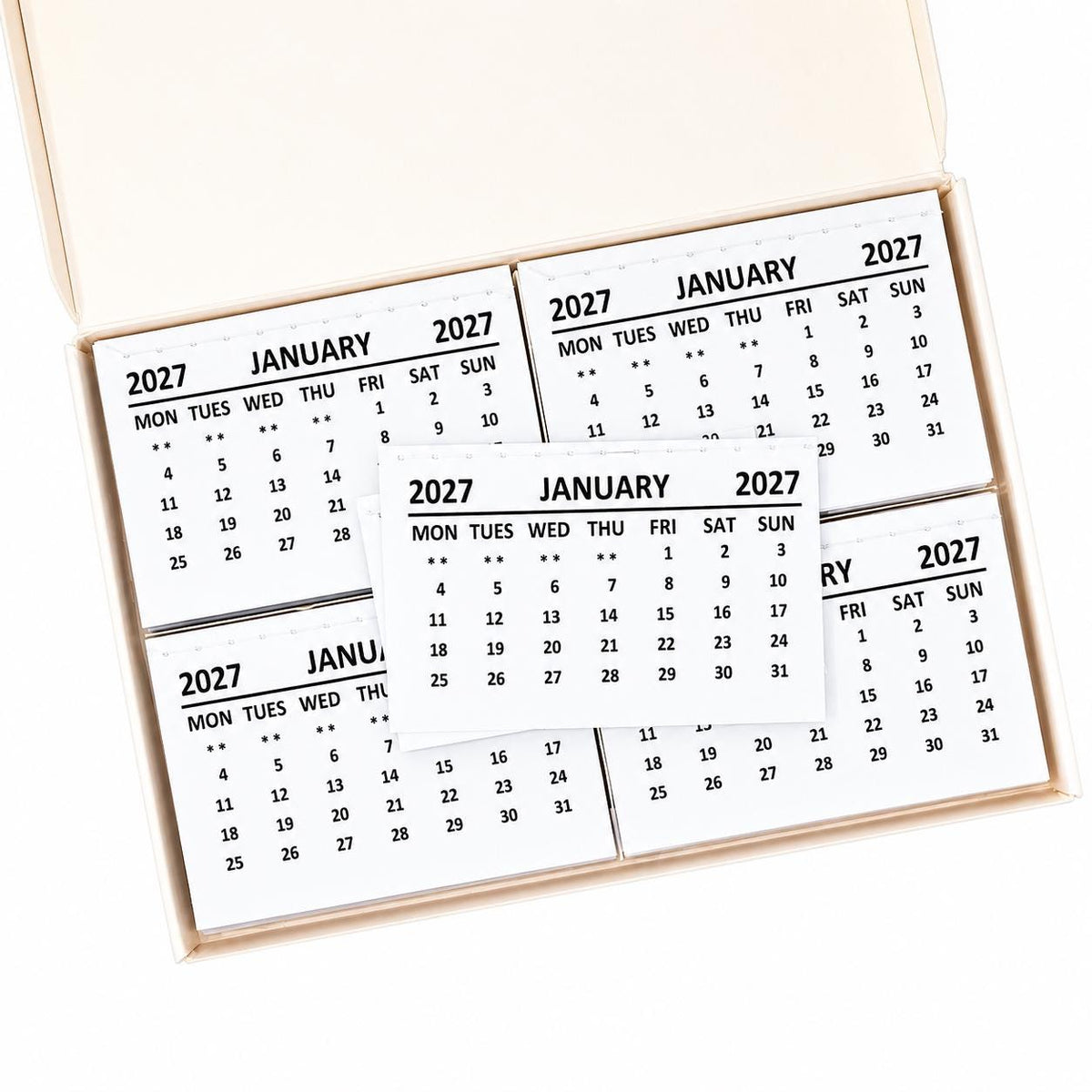 2027 Calendar Tabs Insert White Mini Calendar Tear Off Pads Month To View Etsy