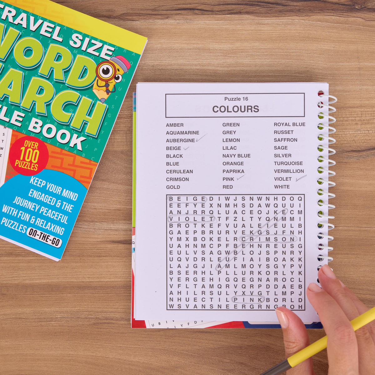 2 Word Search Books Spiral Bound Puzzle Adults Travel Size over 200 Puzzles Etsy