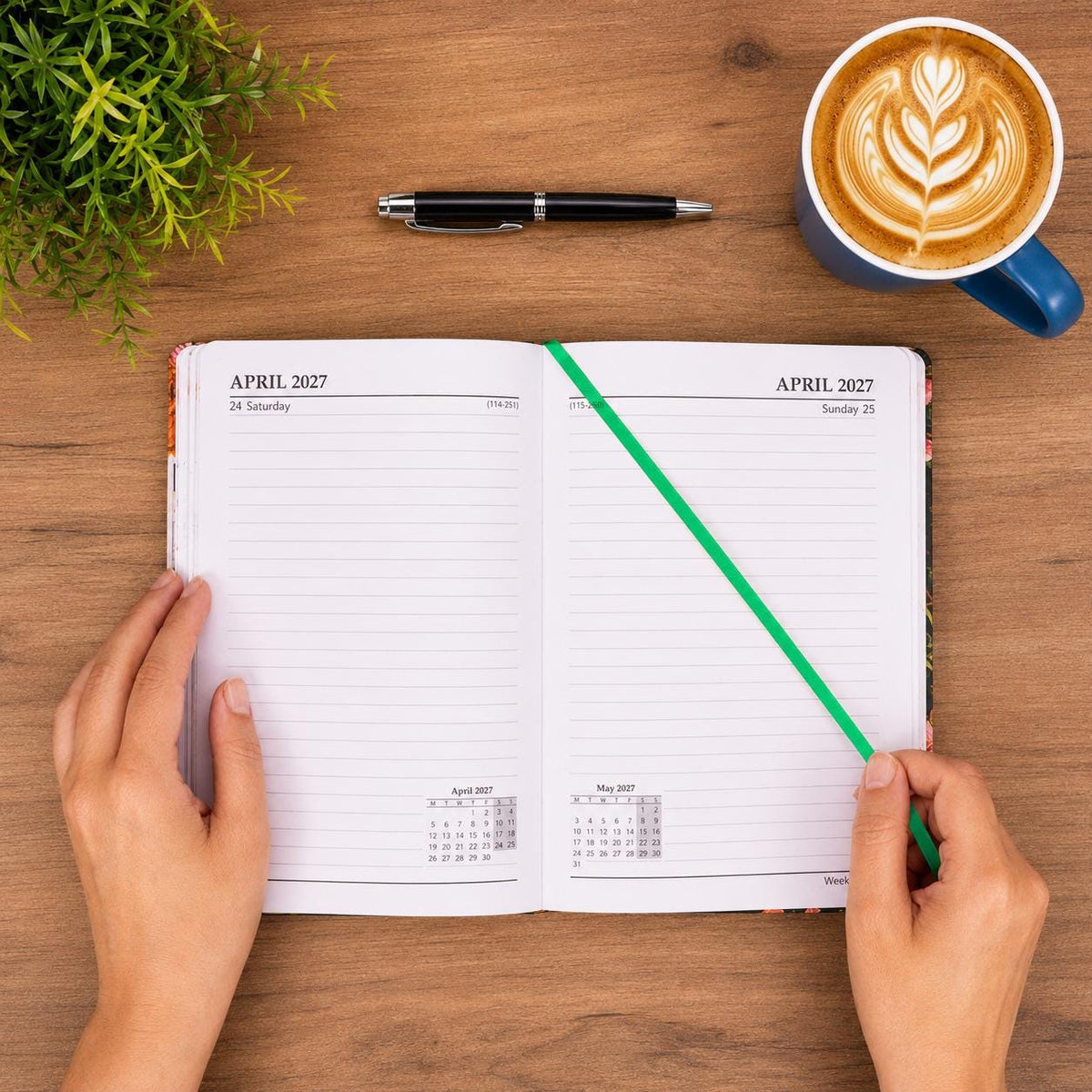 2027 Diary A5 Day to Page Full Year Planner Desk Hardback Luxury Printed Edge Etsy