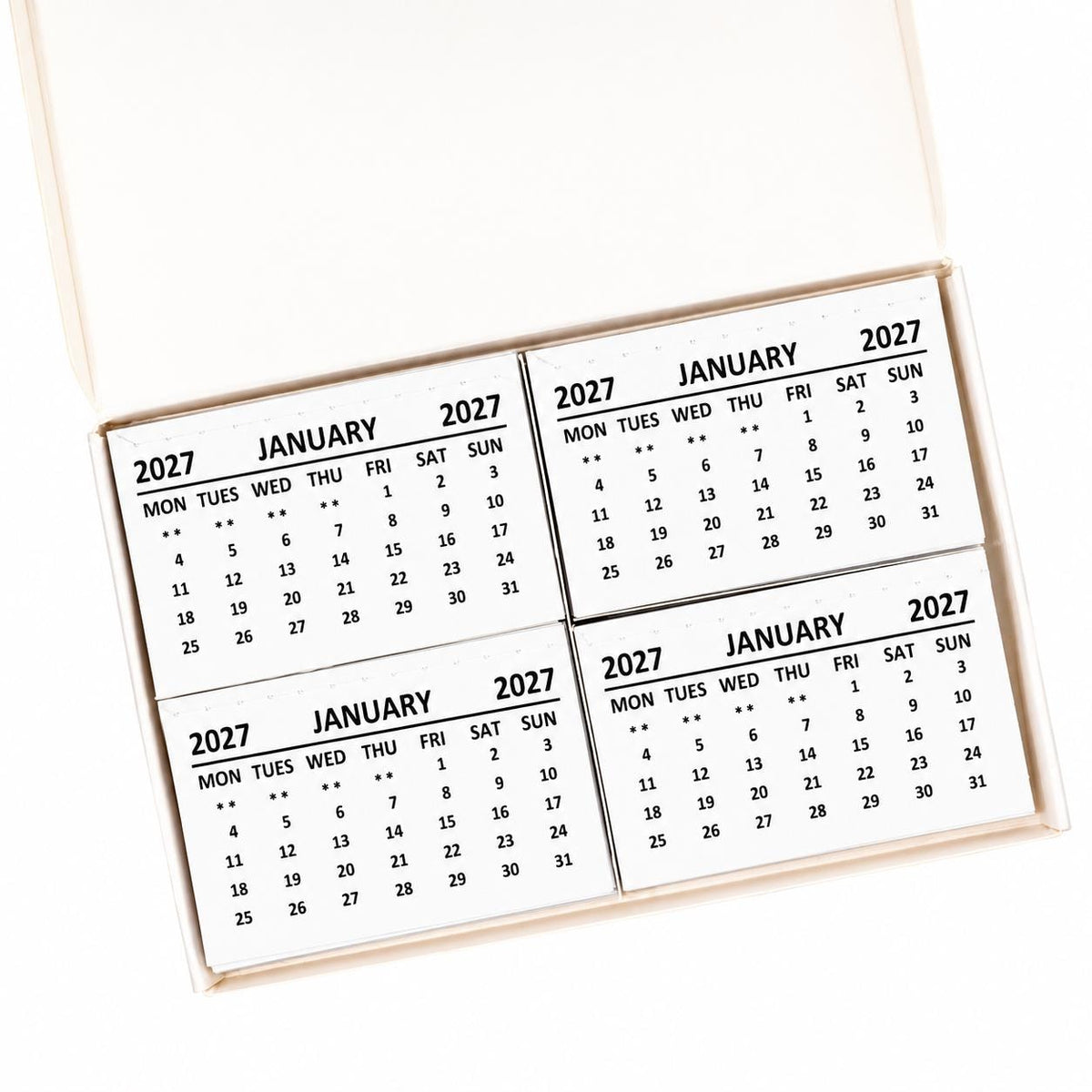 2027 Calendar Tabs Insert White Mini Calendar Tear Off Pads Month To View Etsy