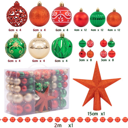 100-Piece Christmas Bauble Set – 12 Colours – image 17