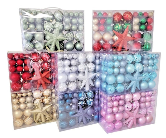 100 Christmas Baubles Tree Hanging Balls Xmas Party Beads Ornament Pink Etsy