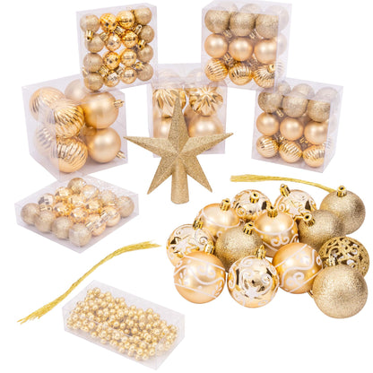 100-Piece Christmas Bauble Set – 12 Colours – image 2