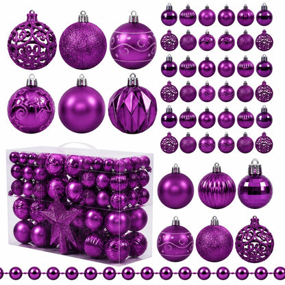 100-Piece Christmas Bauble Set – 12 Colours – image 8
