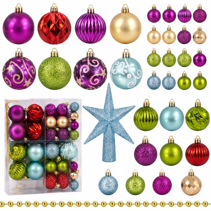 100-Piece Christmas Bauble Set – 12 Colours – image 20