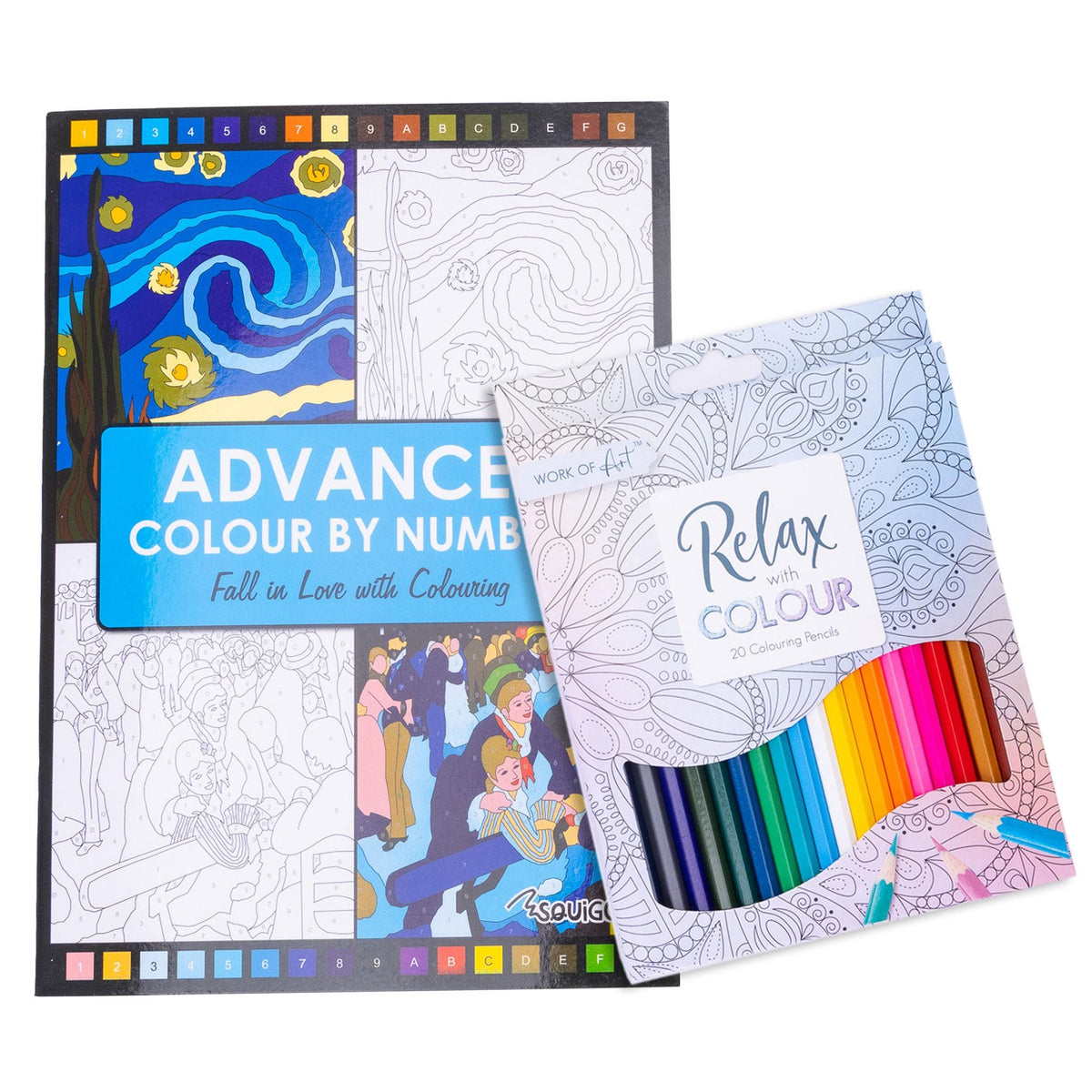 Advanced Adult Colouring Book with 20 Colouring Pencils A4 Colour by Numbers Masterpieces Art Set Gift Etsy