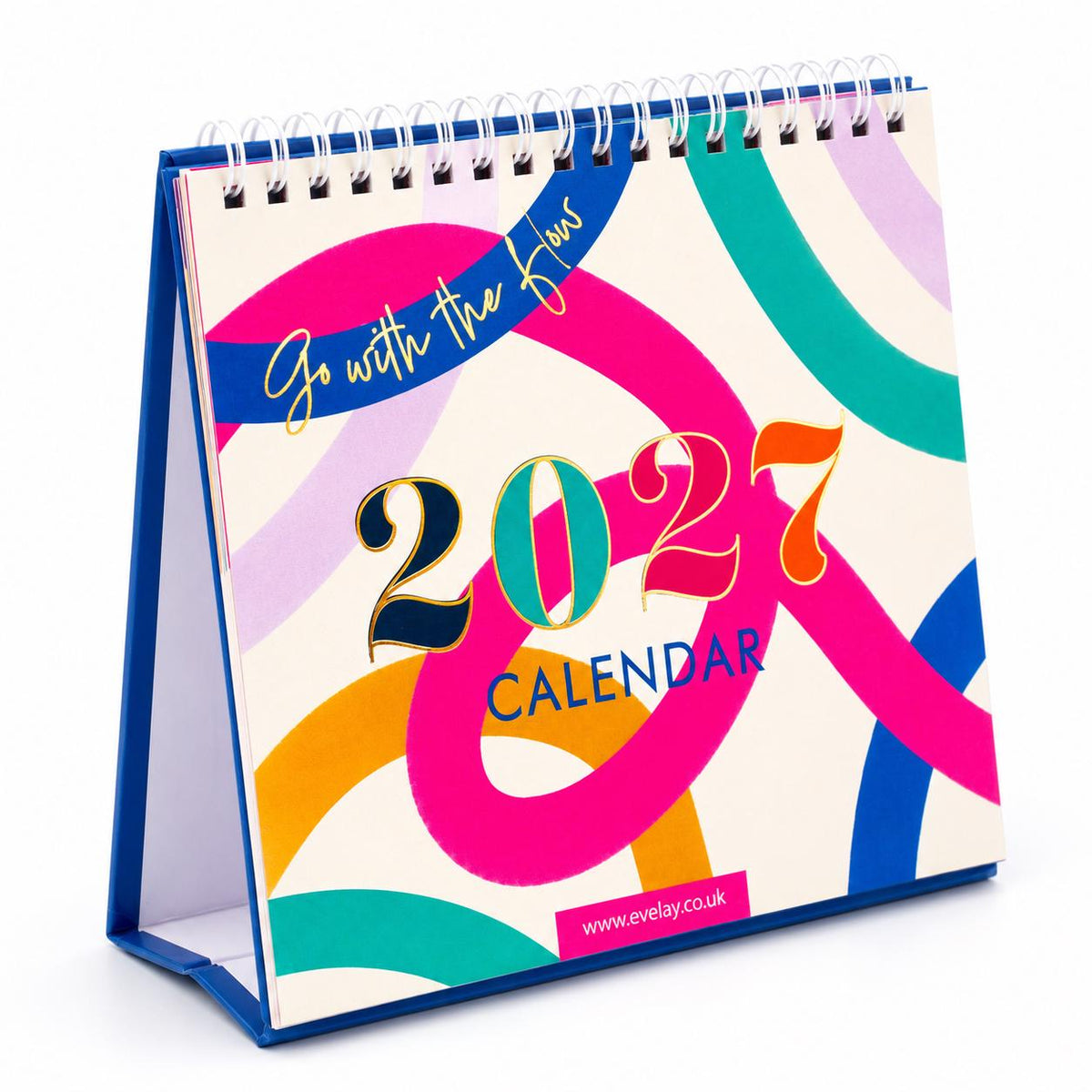 2027 Month to View Desk Calendar Home Office Table Work Top Planner Swirls Etsy