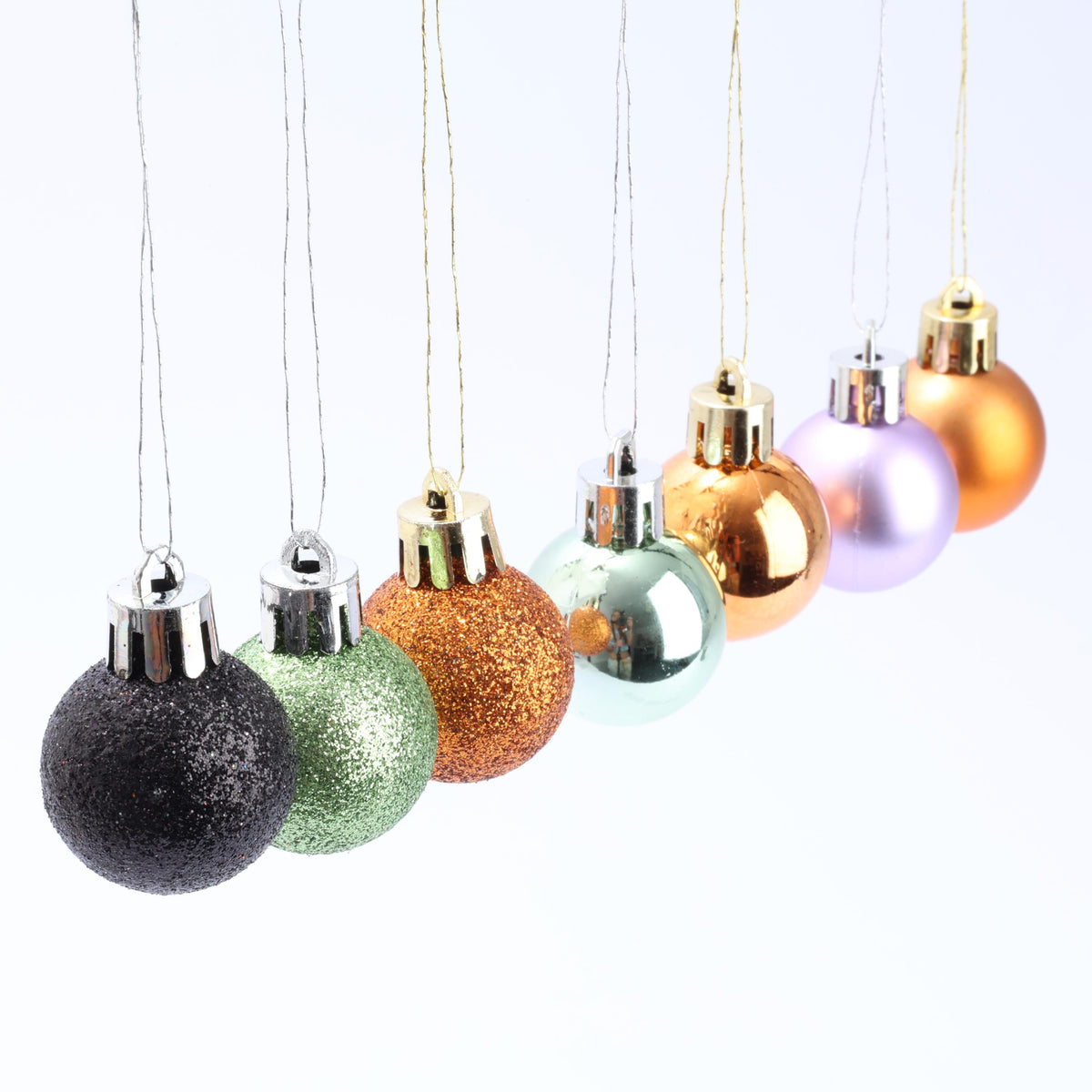48 Halloween Tree Baubles Mixed Size Shape Hanging Ornaments Black Purple Green Etsy