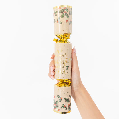 Make Your Own Christmas Cracker Kit – Gold Holly – image 8